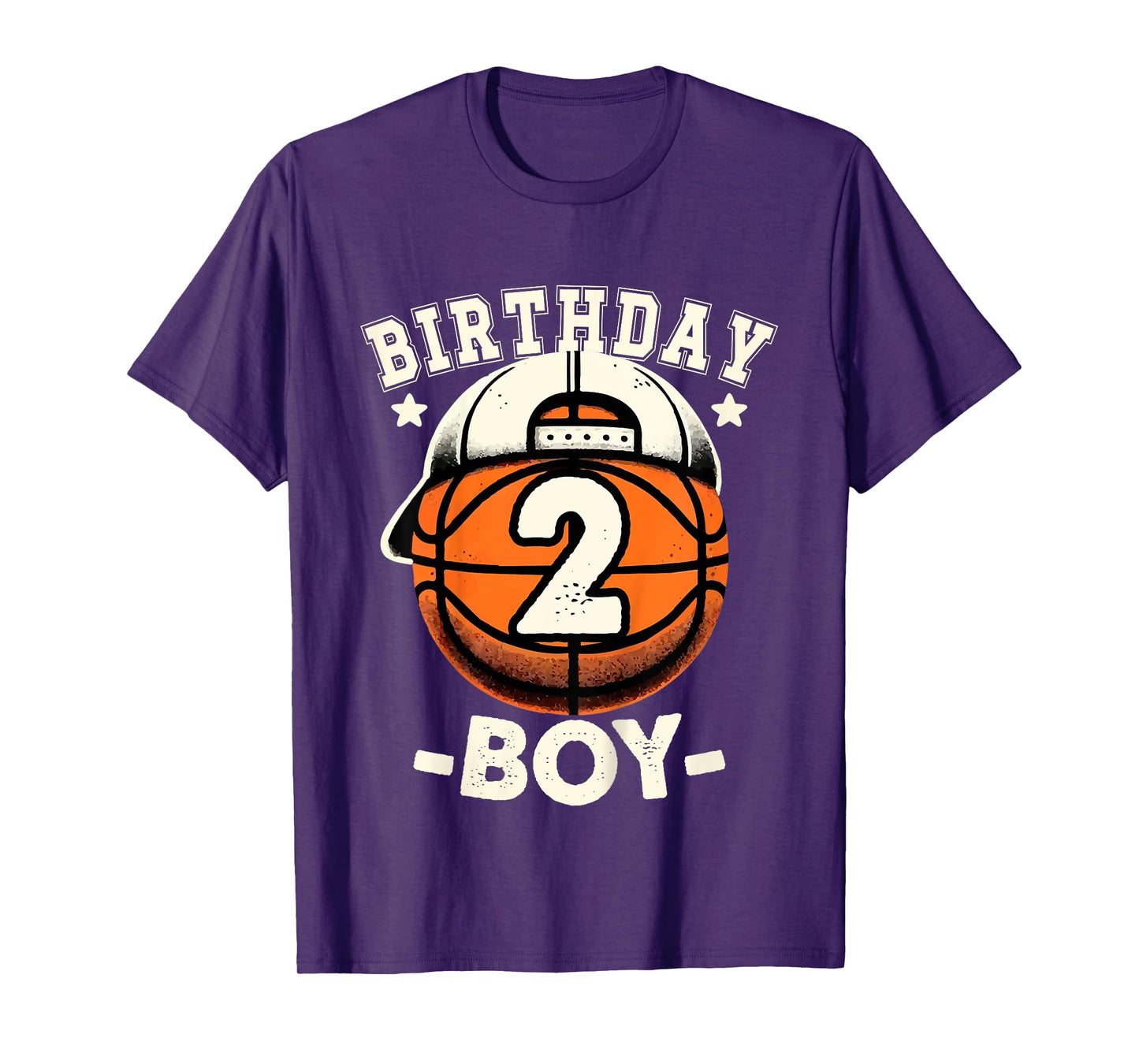 Kids 2nd Birthday Boy 2 Year Old Basketball Theme Decorations Boy T-Shirt