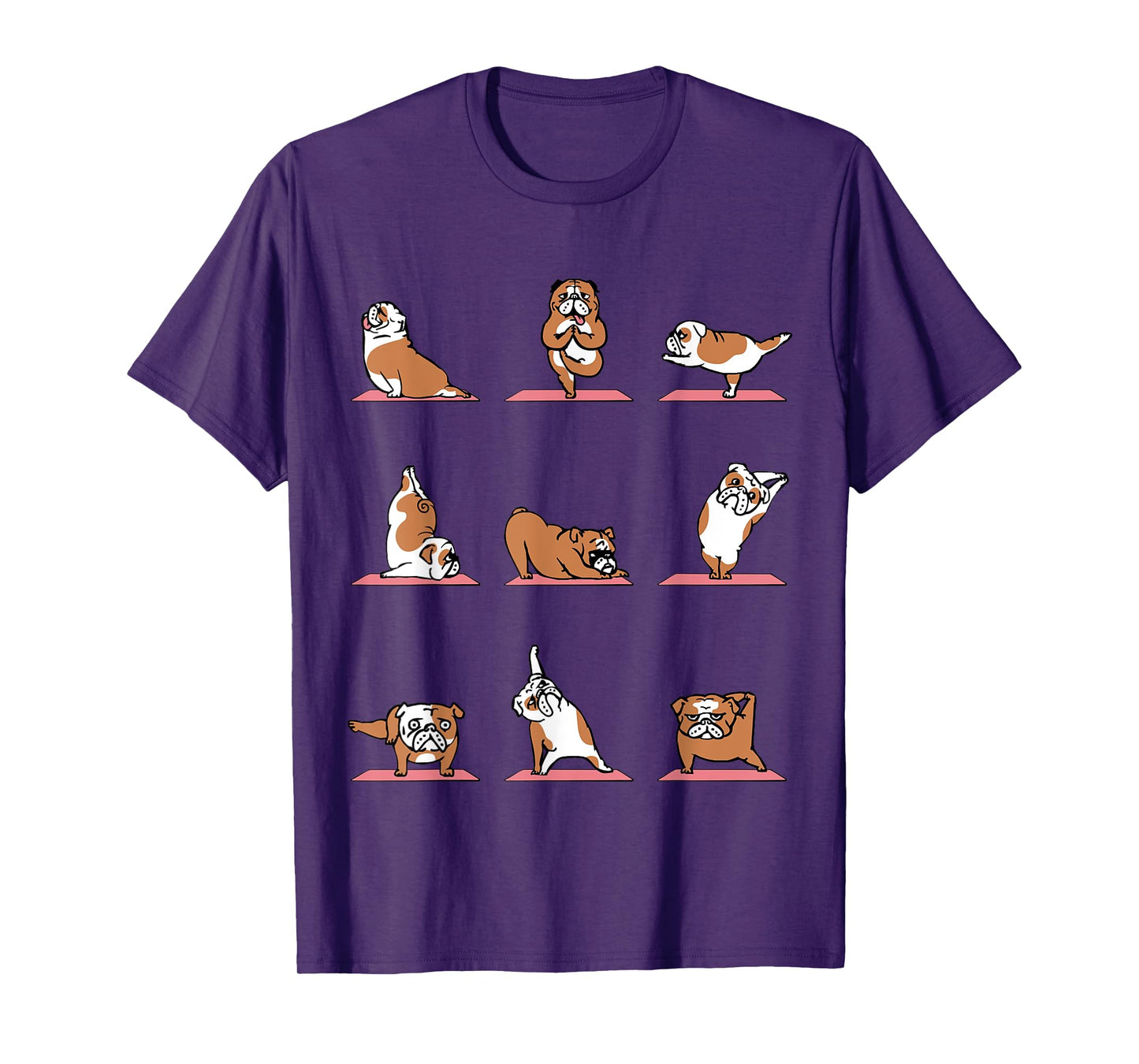 English Bulldog Yoga Puppy Yoga Poses and Meditation T-Shirt T-Shirt