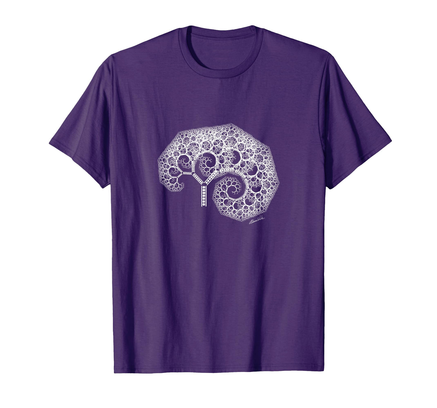 Tree of Life Infinite Spiral Fractal Trippy Nature Botany T-Shirt