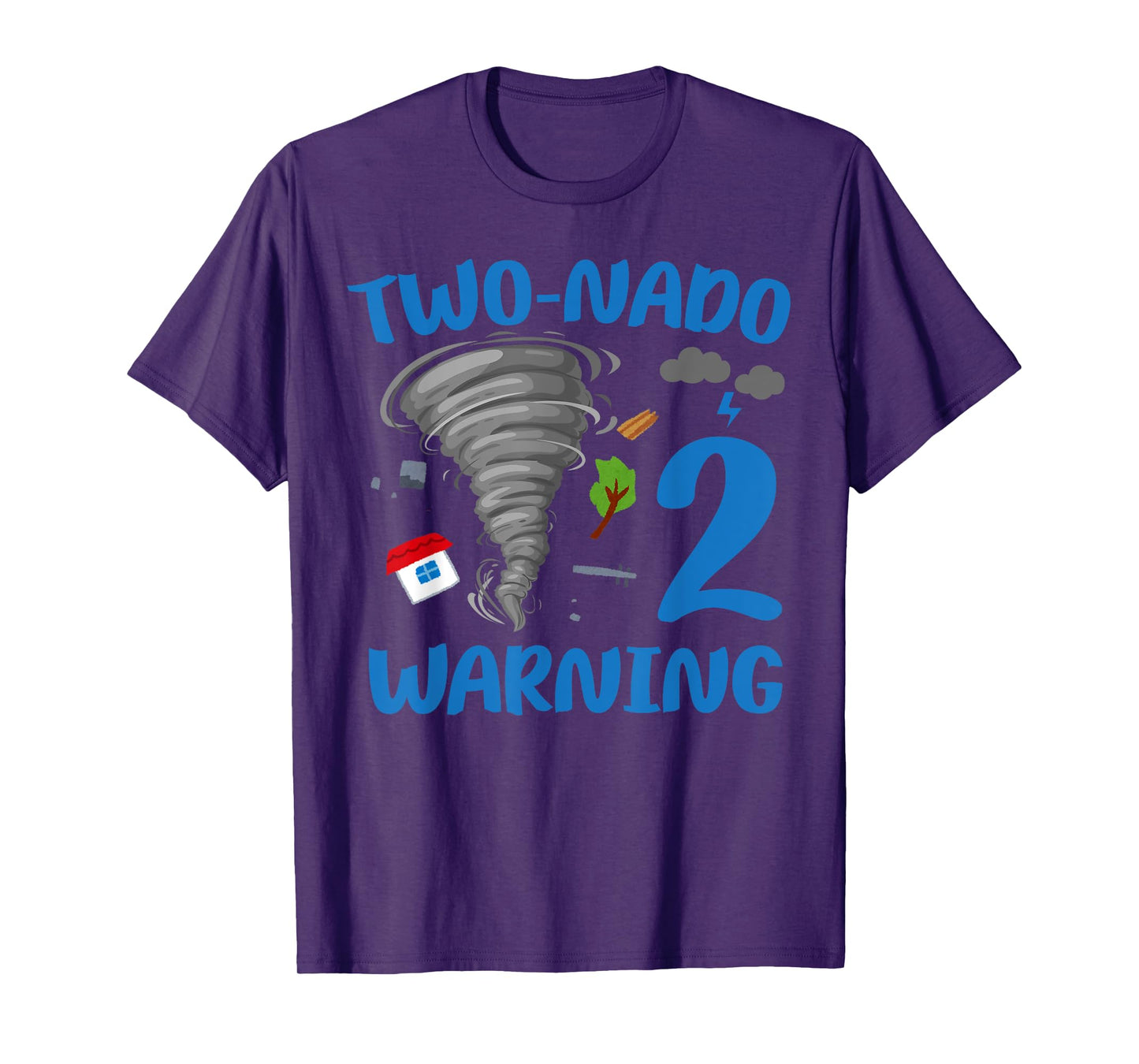 Kids Two-nado Warning 2nd Birthday Theme Tornado Party T-Shirt