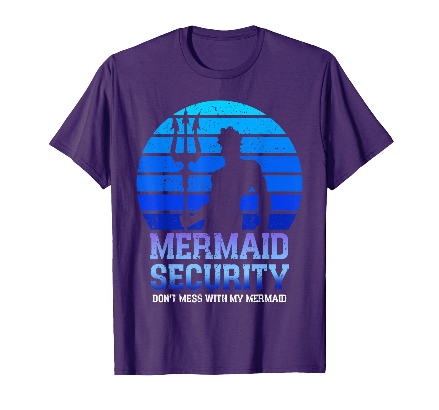 Vintage Mermaid Security Bday Costume Merman Birthday Party T-Shirt