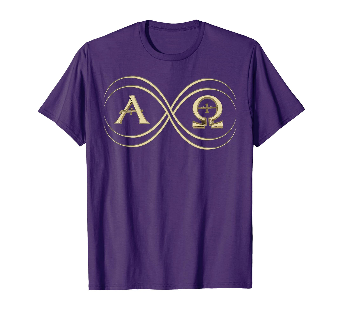 Infinity Symbol Alpha and Omega Alphabet Greek God Symbol T-Shirt