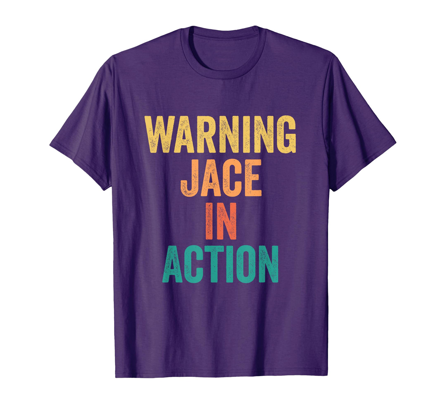 Warning Jace In Action Funny Custom Name For Boys T-Shirt