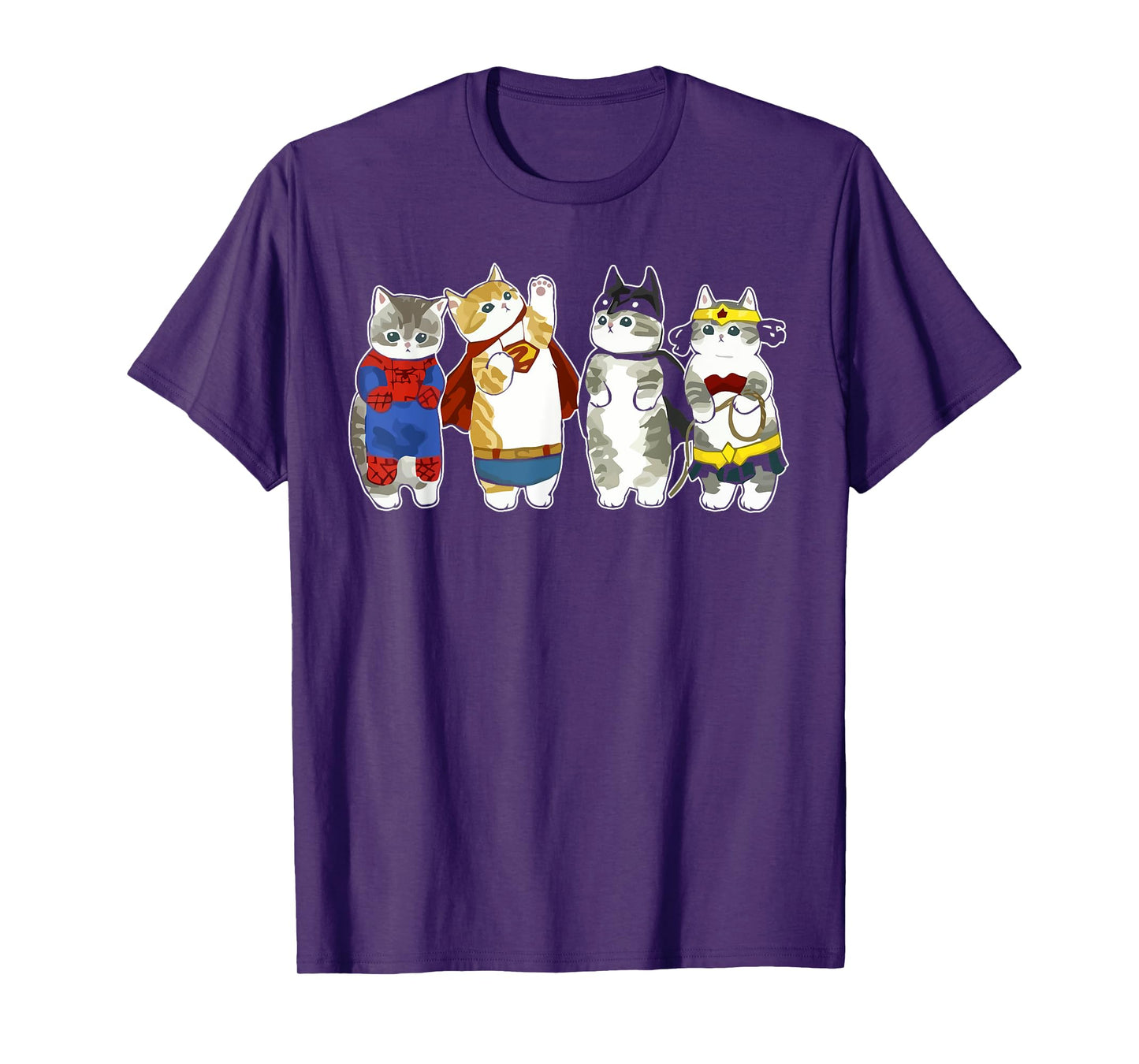 Superhero Cats Kitten Kitty Cats Lover Super Kitten Funny T-Shirt