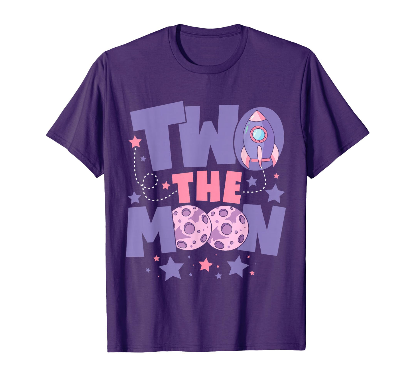 Two The Moon Birthday Outfit Girl 2 Year Old 2nd Birthday T-Shirt