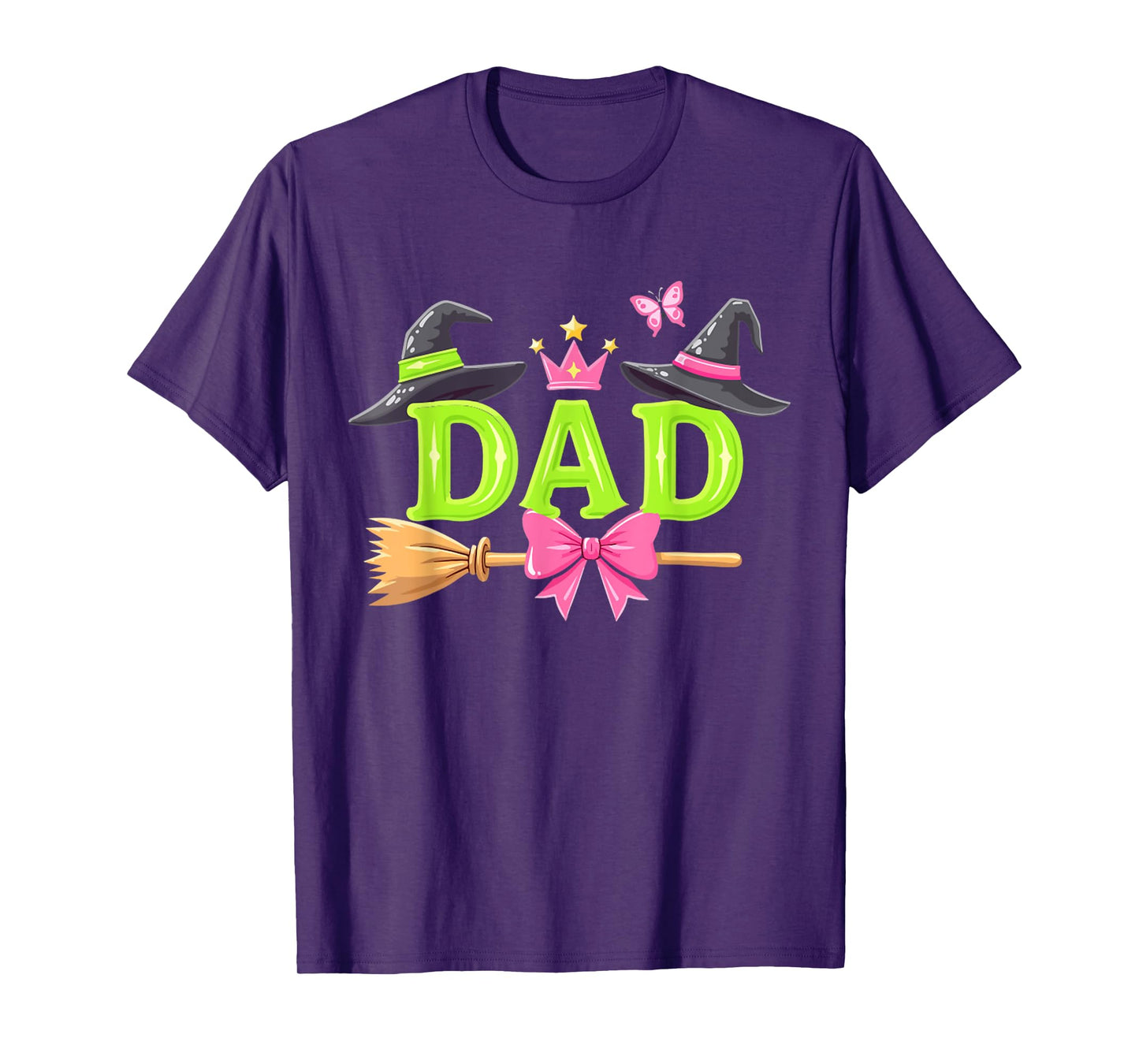 Dad Of The Birthday Girl Witch Family Party Decorations T-Shirt