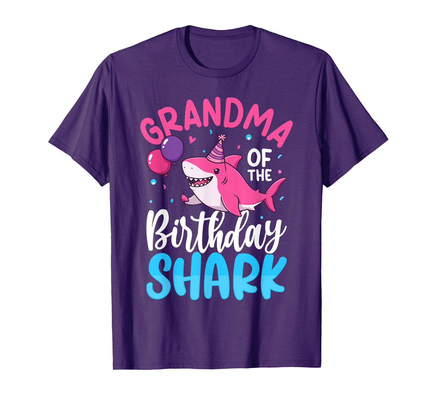 Grandma Birthday Kids Shark Party Matching Family T-Shirt
