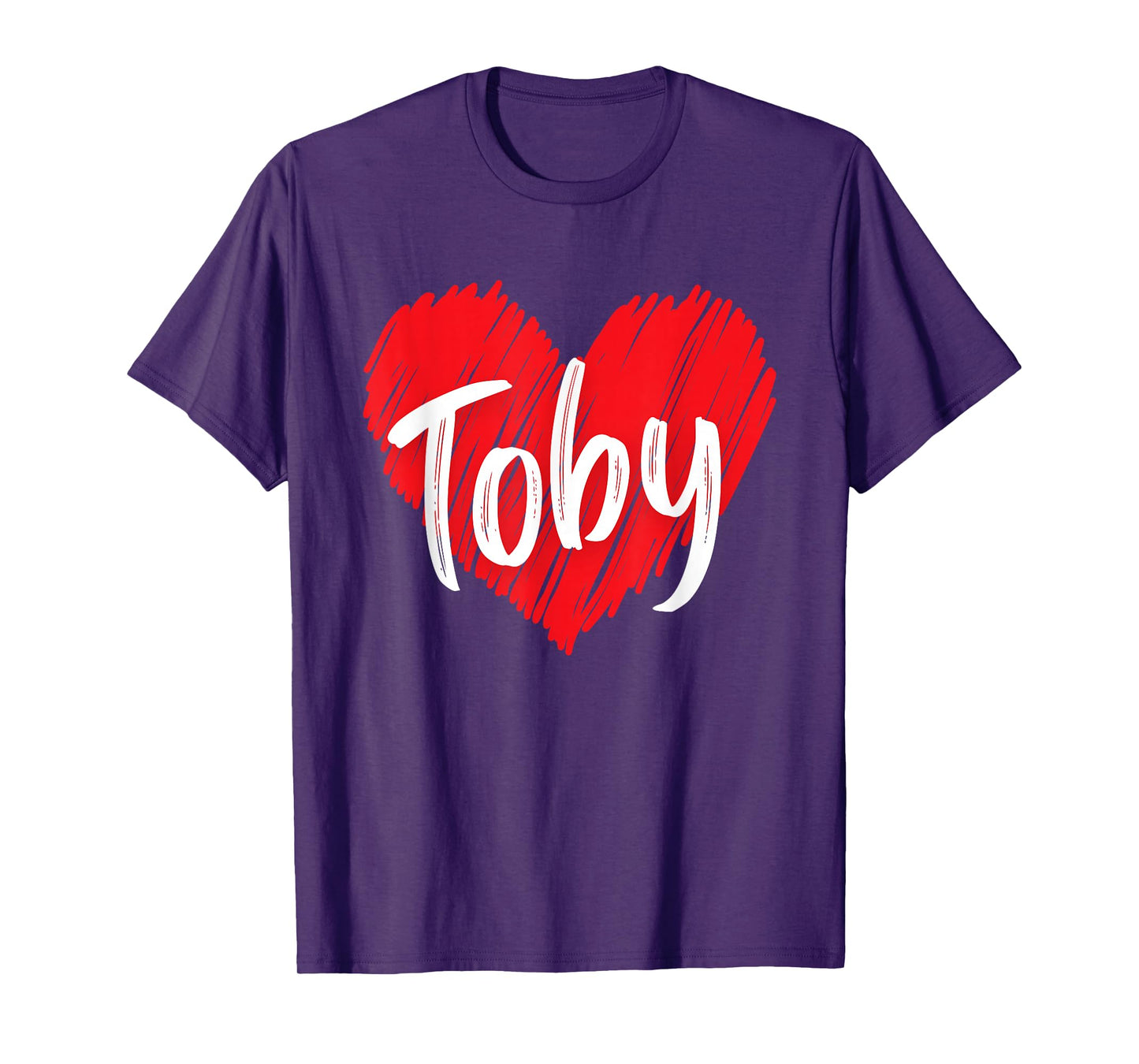 I Love Toby Heart Personalized Name Toby T-Shirt