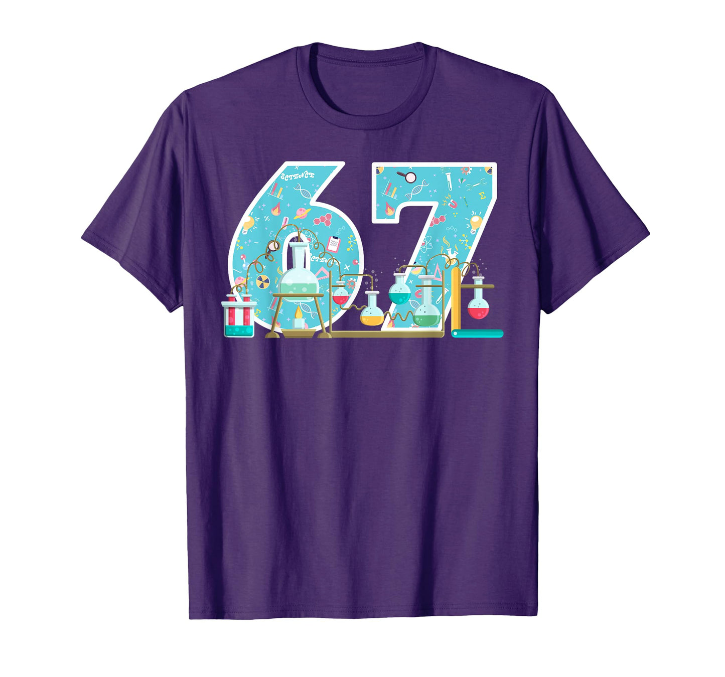 Scientist 67 Birthday Party Lab STEM Chemistry Science Theme T-Shirt