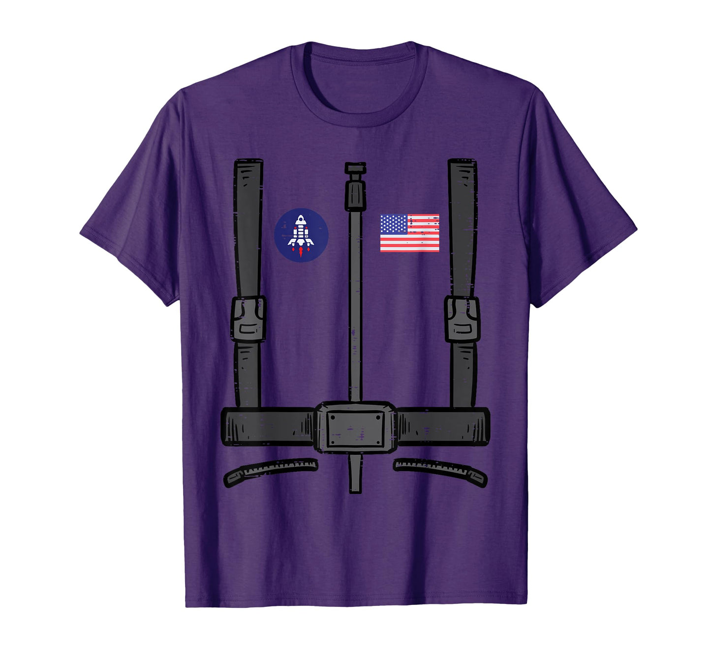US Astronaut Costume Space Suit Galaxy Men Women Boys Kids T-Shirt