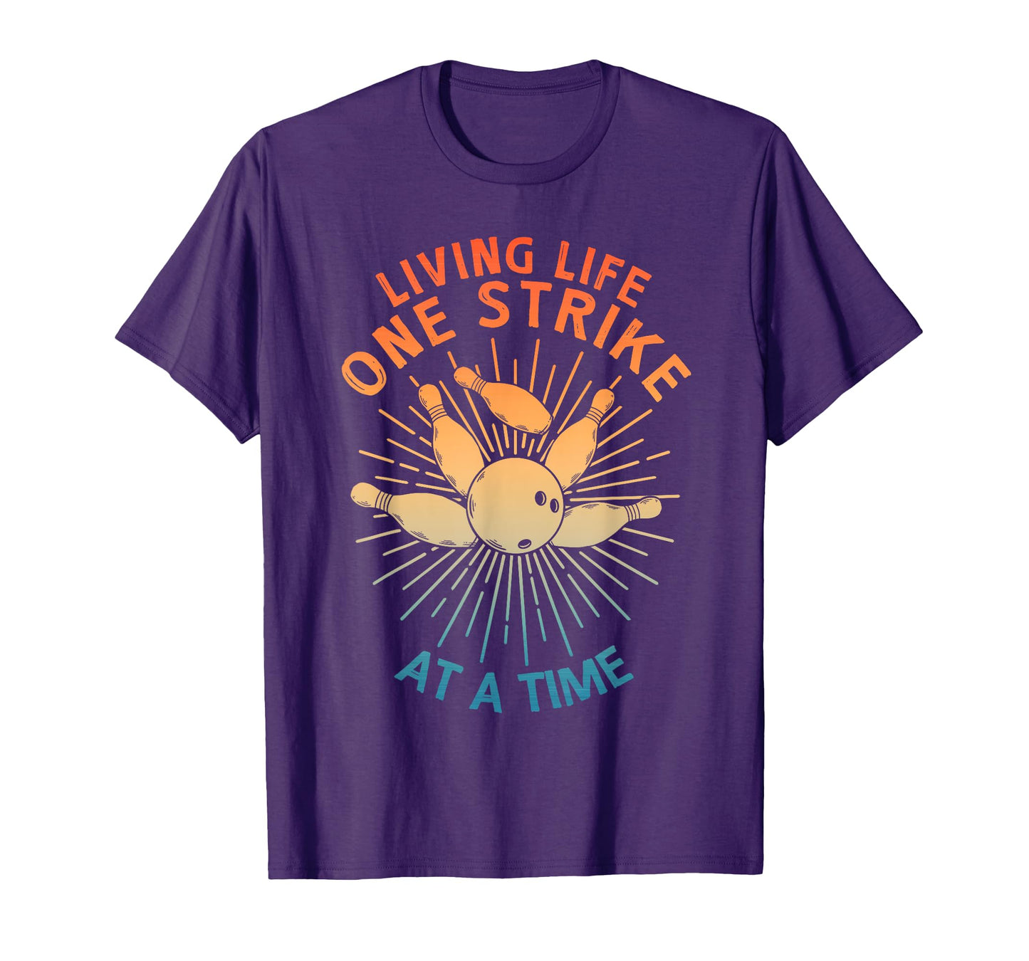 Cool Bowling Art For Men Women Kids Strike Team Gag Bowler T-Shirt