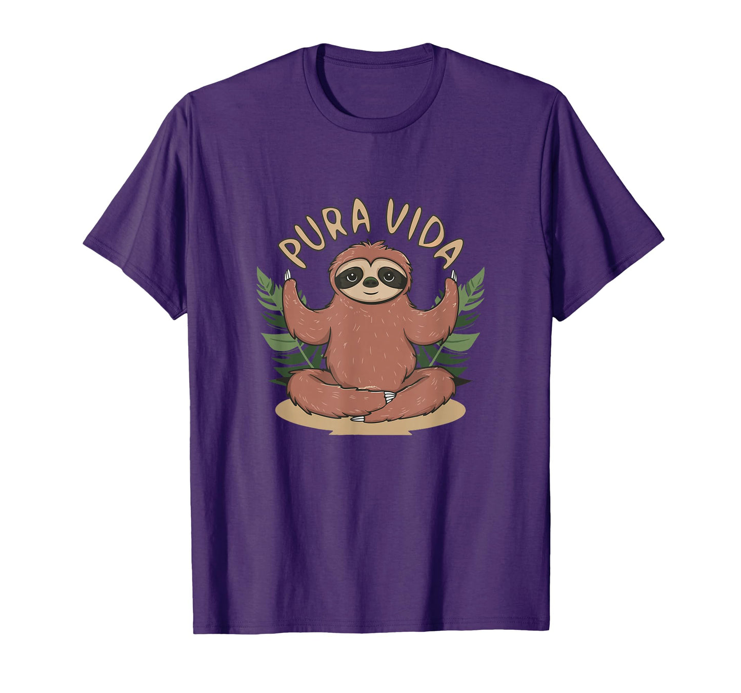 Pura Vida Costa Rica Yogi Sloth Meditation - Costa Rican T-Shirt