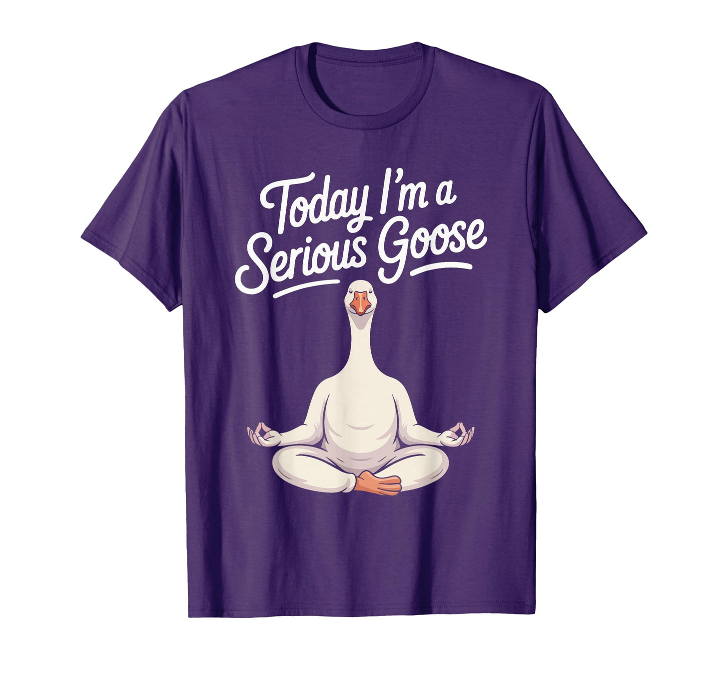 Today I'm A Serious Goose Funny Yoga Goose T-Shirt