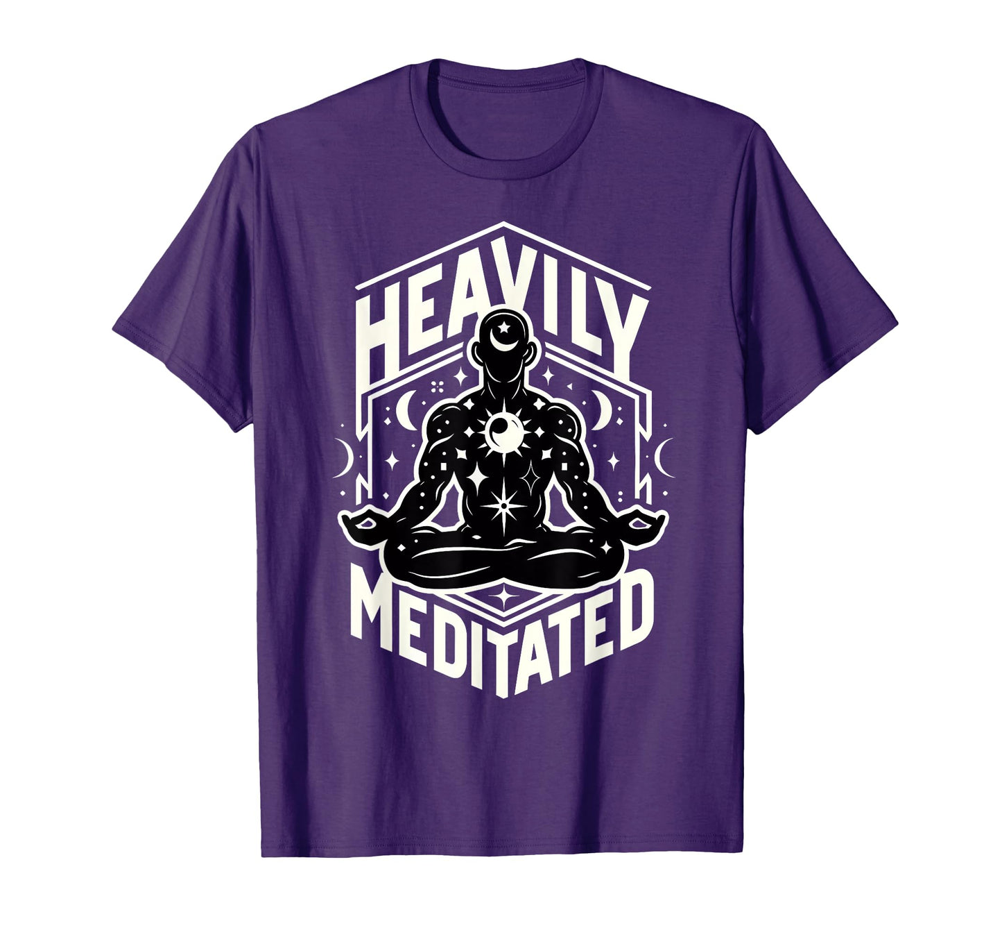 Heavily Meditated Funny Men's Meditation Mindfulness Yoga T-Shirt