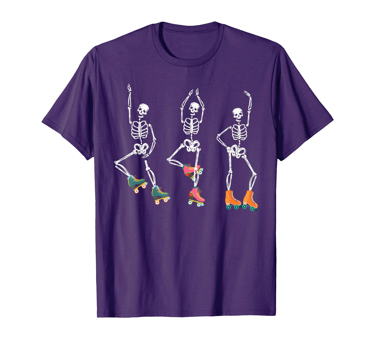 Dancing Skeletons Roller Skate Roller Skater Roller Skating T-Shirt