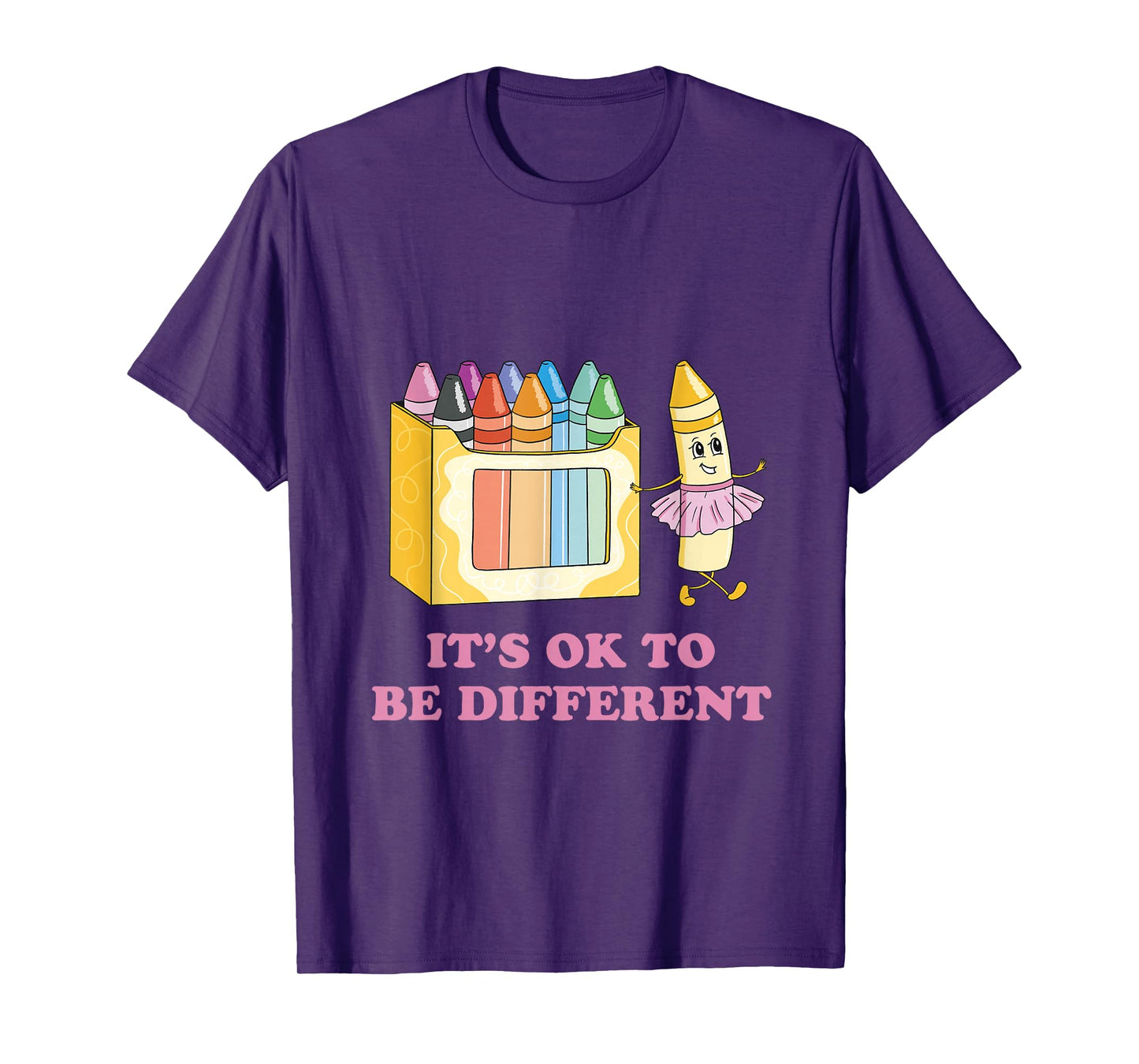 It's OK to be Different Crayons Autism Awareness Month T-Shirt