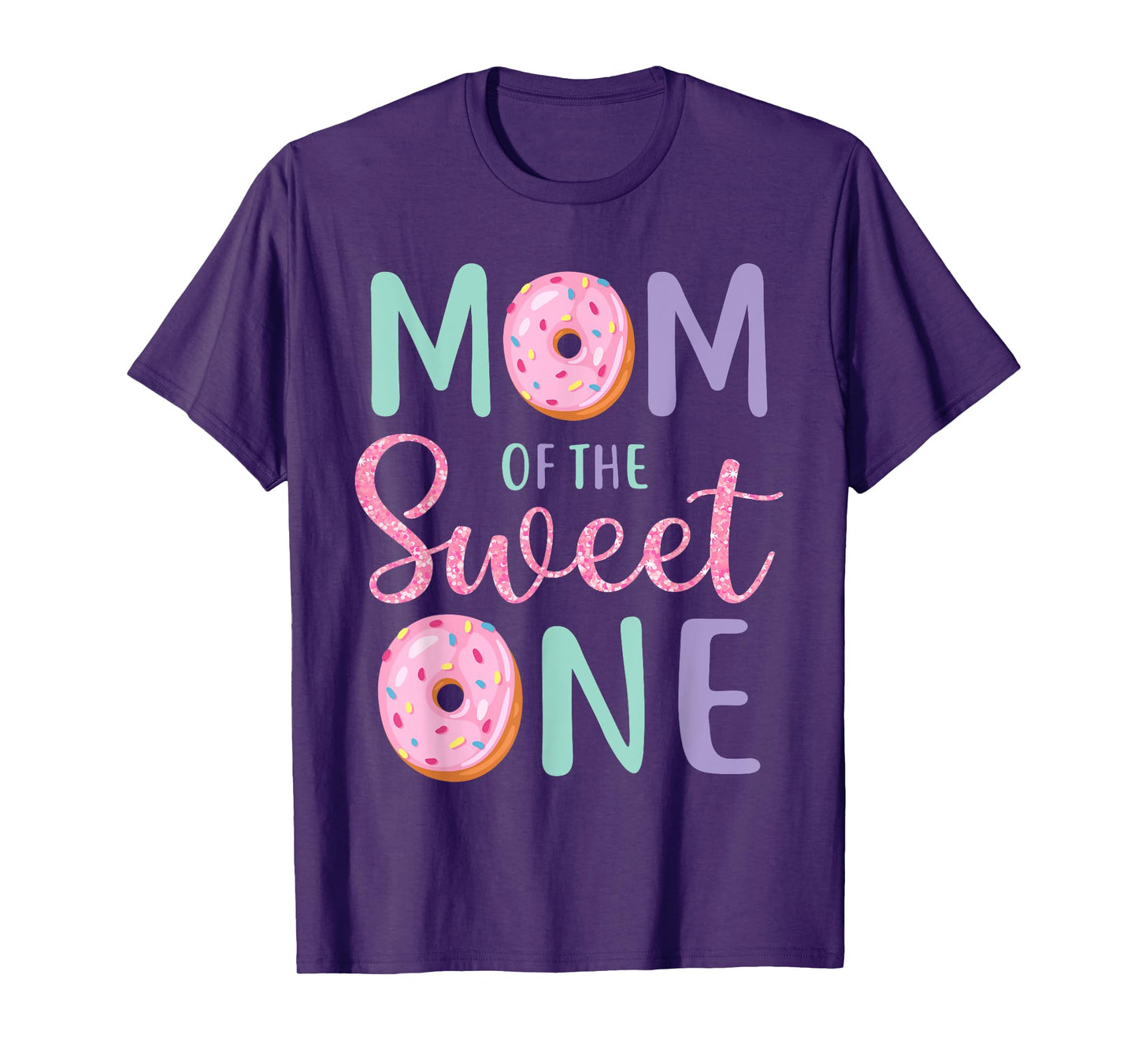 Mom of The Sweet One First Birthday Matching Family Donut T-Shirt