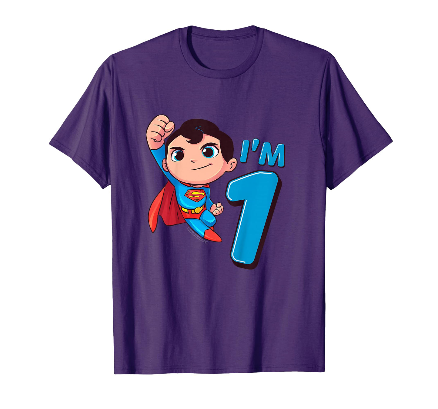 Kids Superman 1st Birthday Cute I'm 1 T-Shirt
