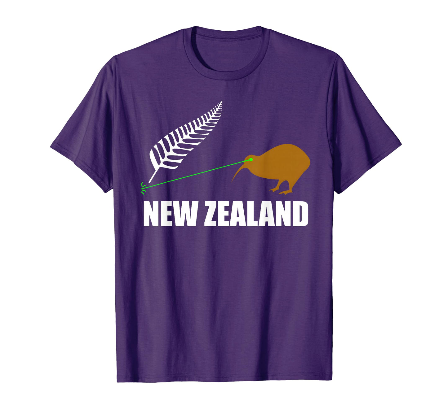 Laser Kiwi Flag New Zealand Flag T-Shirt