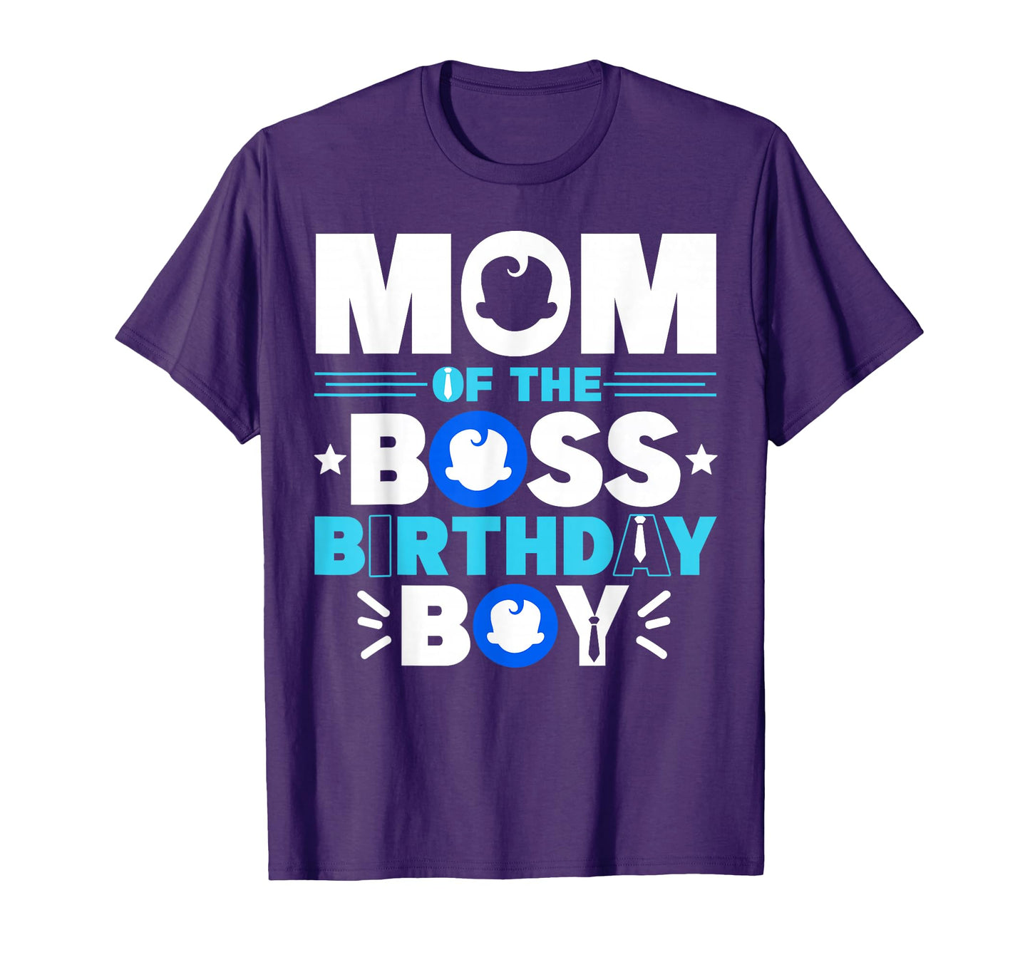 Mom Of The Boss Birthday Boy Baby Decor Family Matching T-Shirt
