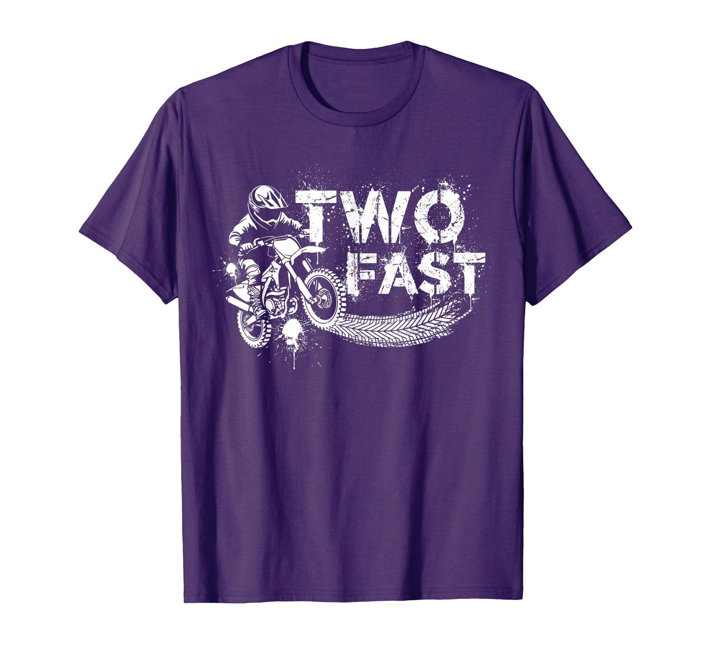 Two Fast Dirt Bike Birthday Decorations 2nd Birthday Boy T-Shirt