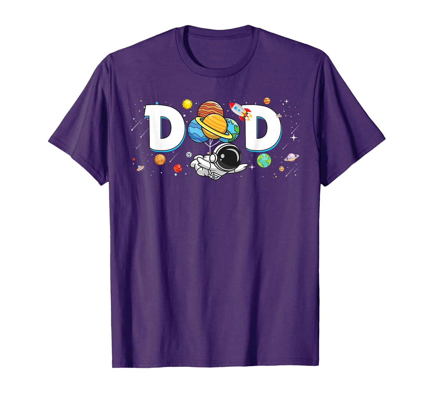 Dad of The Birthday Boy Funny Astronaut Space Family Planets T-Shirt