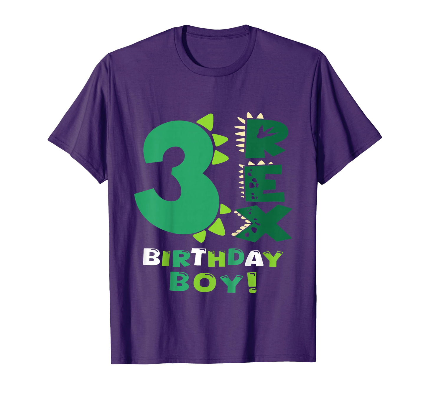 Kids Three Rex Birthday Boy 3rd Birthday Dinosaur Third Year Old T-Shirt
