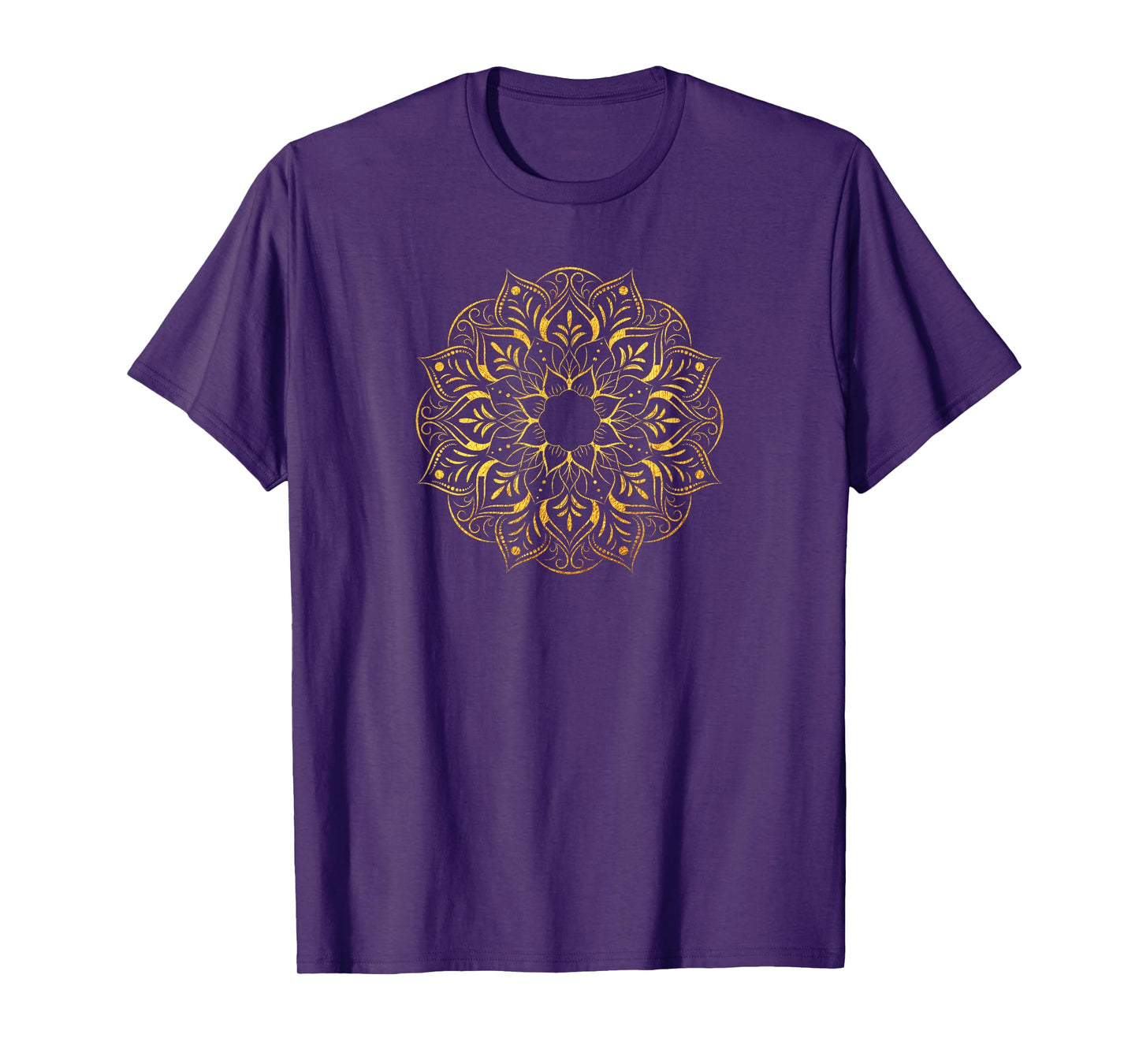 Elegant Golden Mandala pattern, nature-inspired, spiritual T-Shirt