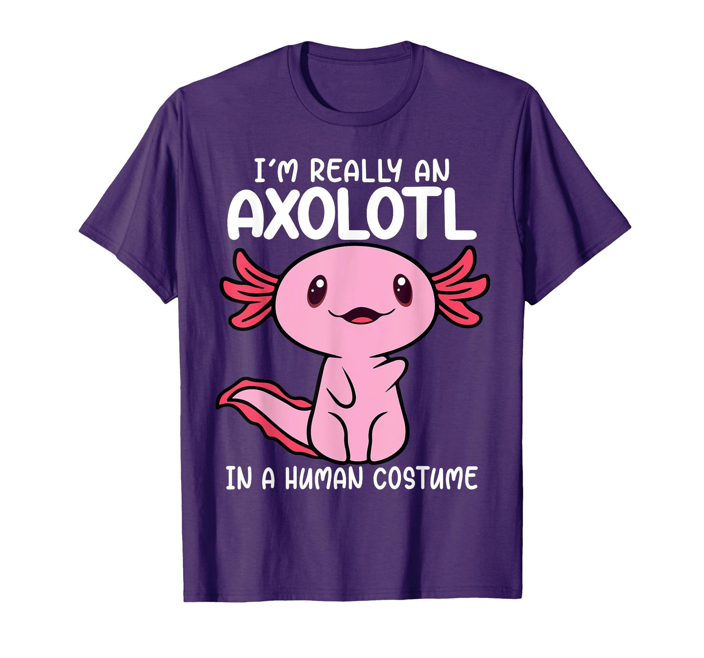 I'm Really an Axolotl in a Human Costume Kids Halloween T-Shirt