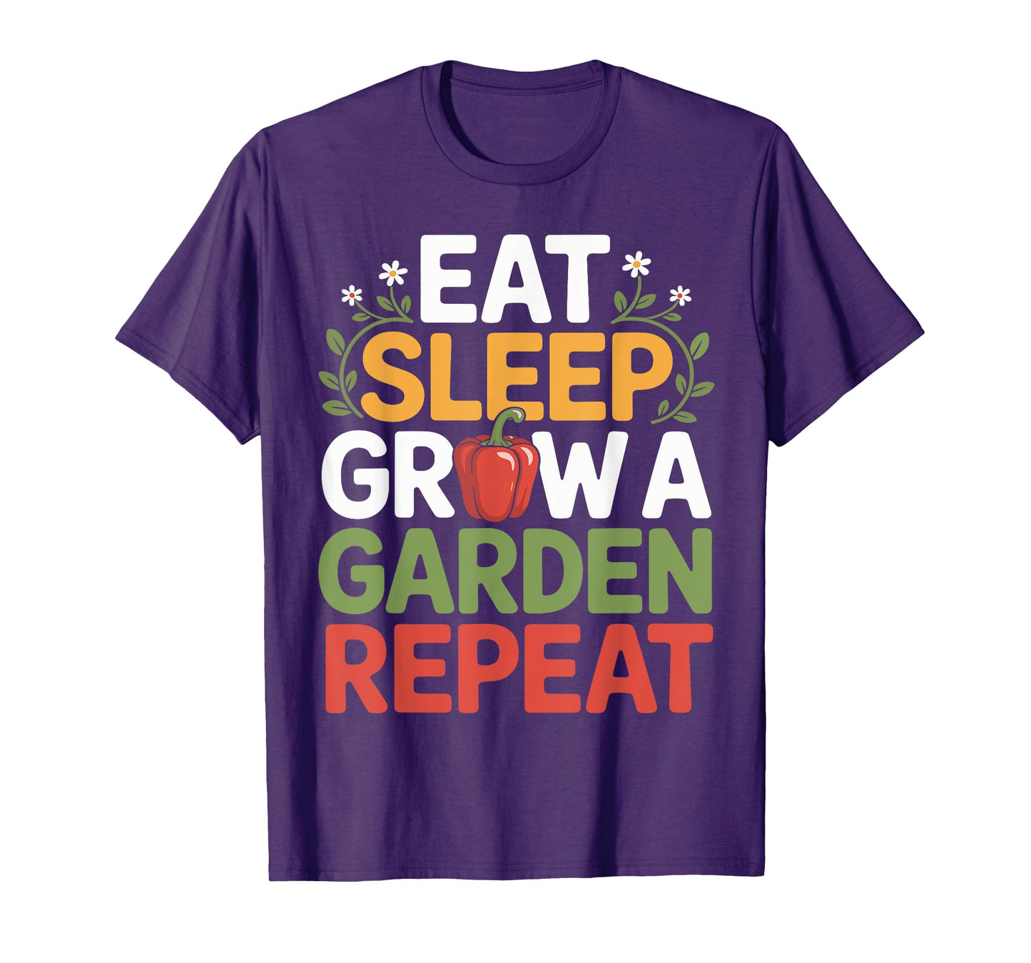 Funny Game Eat Sleep Grow A Garden Repeat Gamer Design T-Shirt