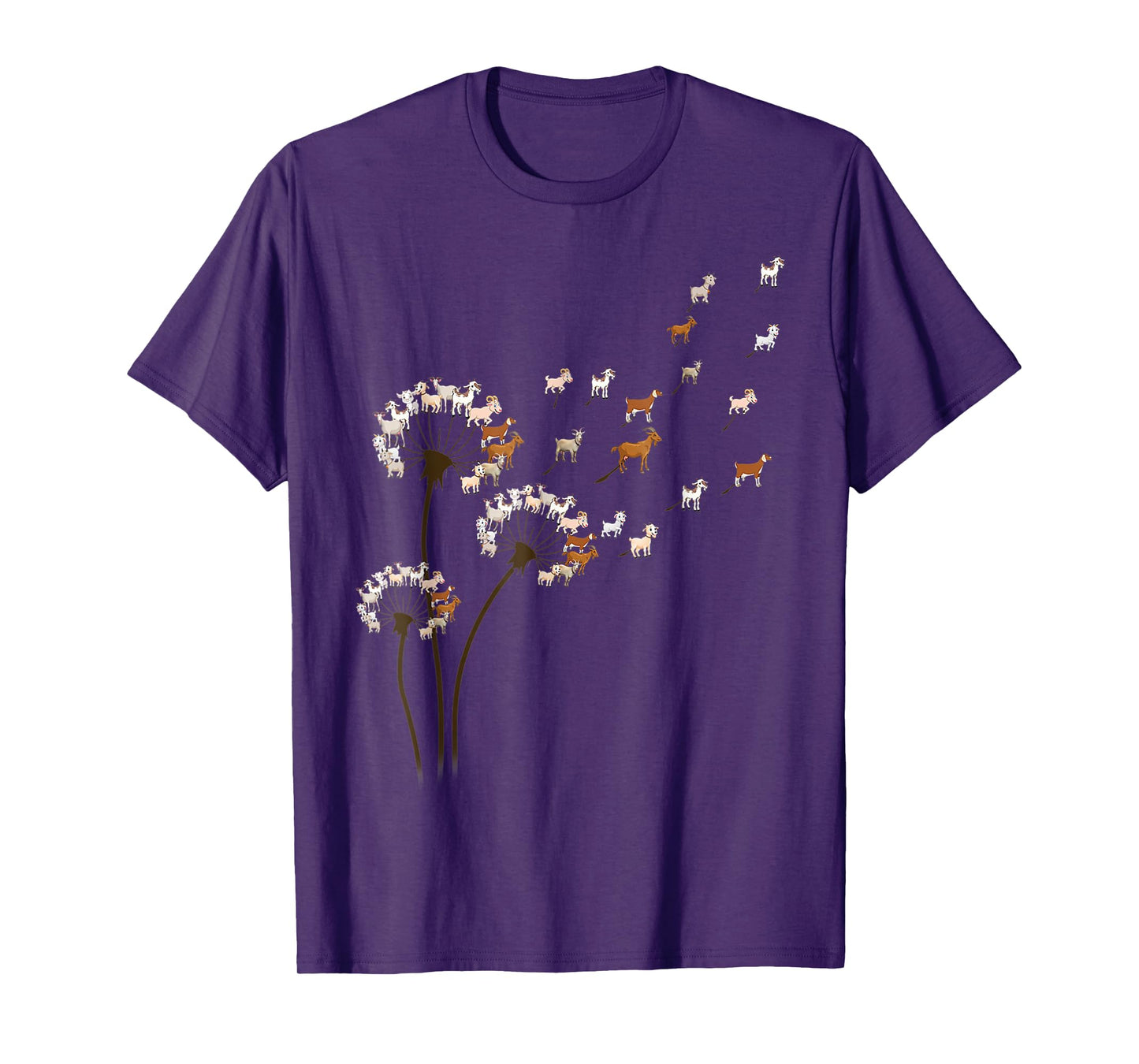 Goat Dandelion Flower Funny Animals Lovers Tee For Men Women T-Shirt