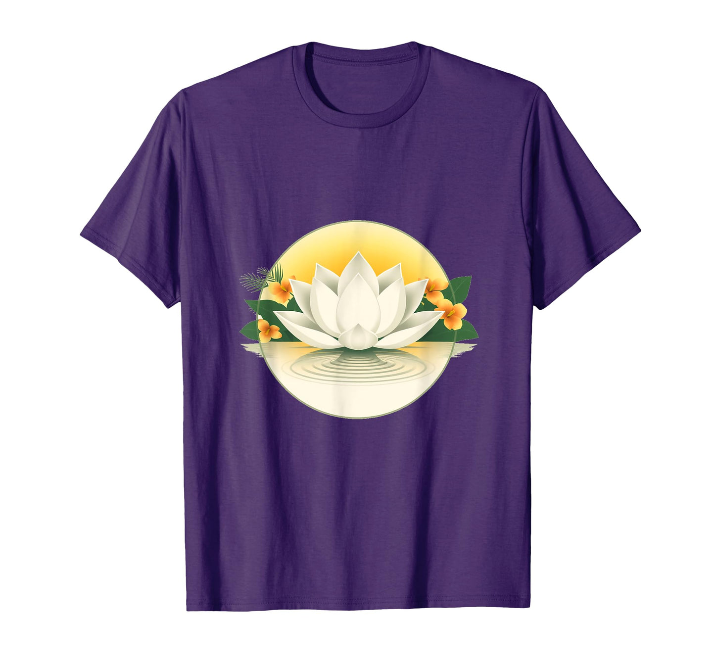 White Lotus Flower Summer Design T-Shirt