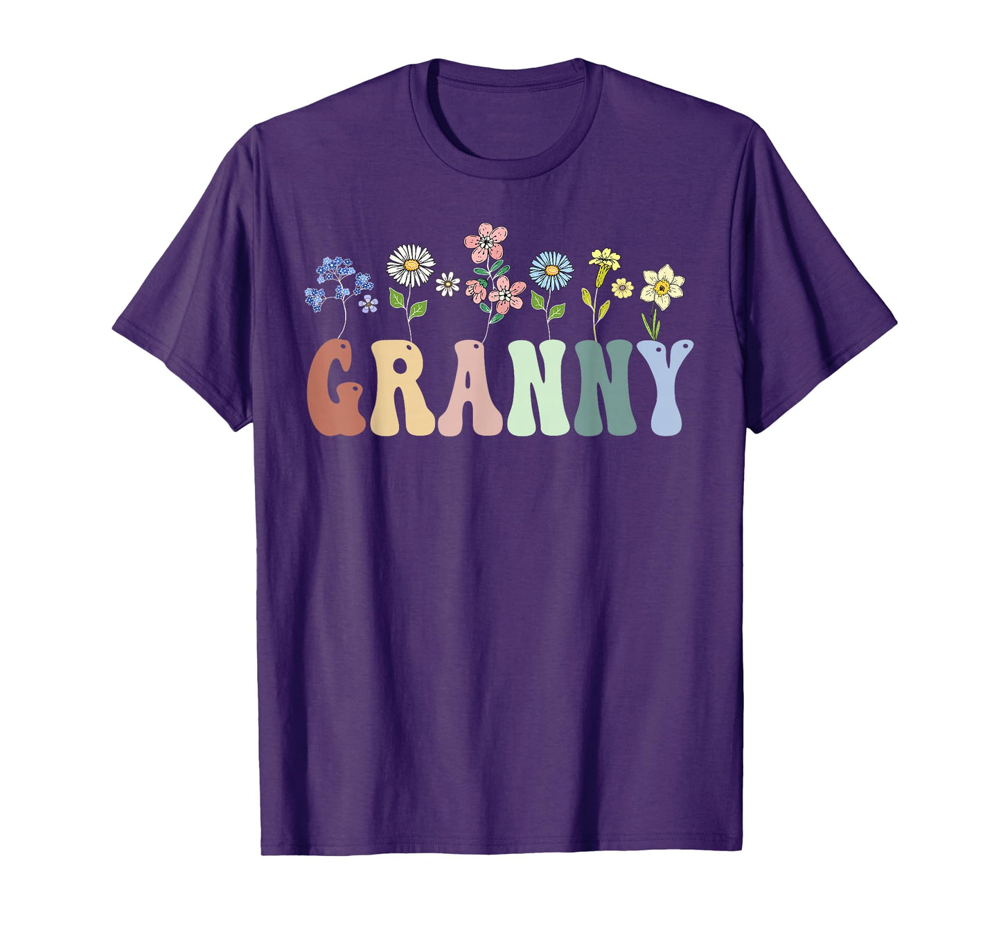Granny Gifts Women Wildflower Floral Design Granny T-Shirt