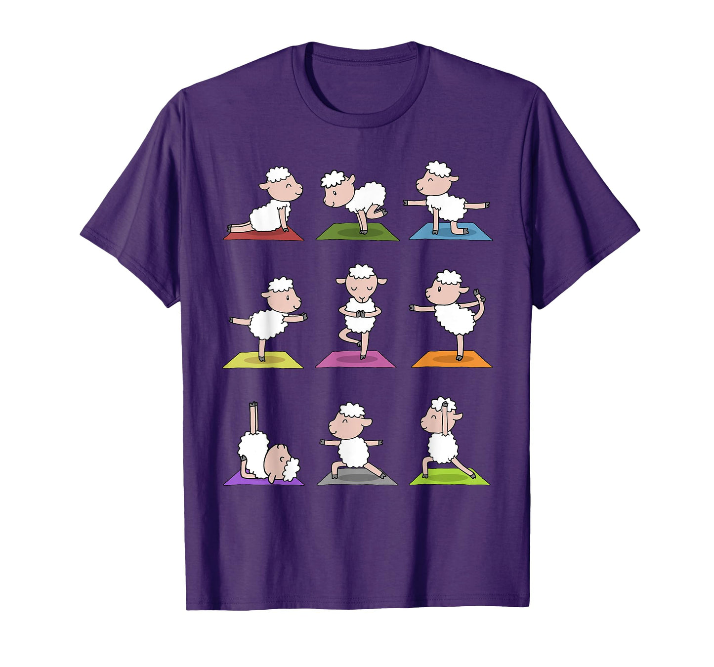 Sheep Yoga T-Shirt Funny Cute Sheeps In Yoga Poses Tee T-Shirt