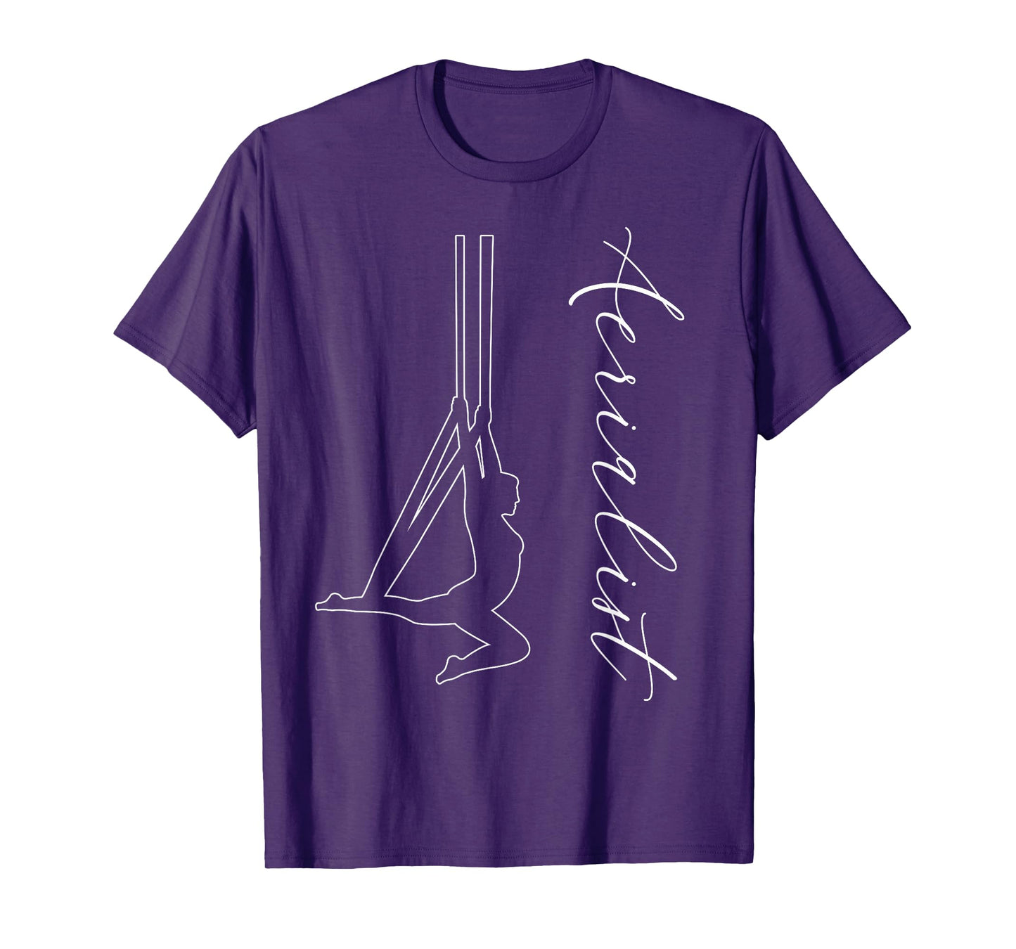 Aerialist Aerial Arts Gifts, Cursive Side Silks Hammock T-Shirt