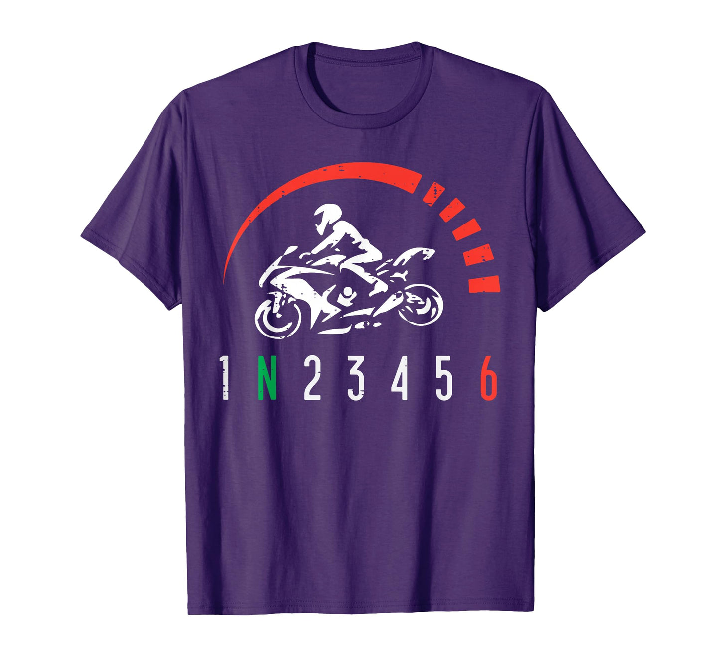 1N23456 Motorcycle Gear Shift Biker Motorbike Women Men Kids T-Shirt