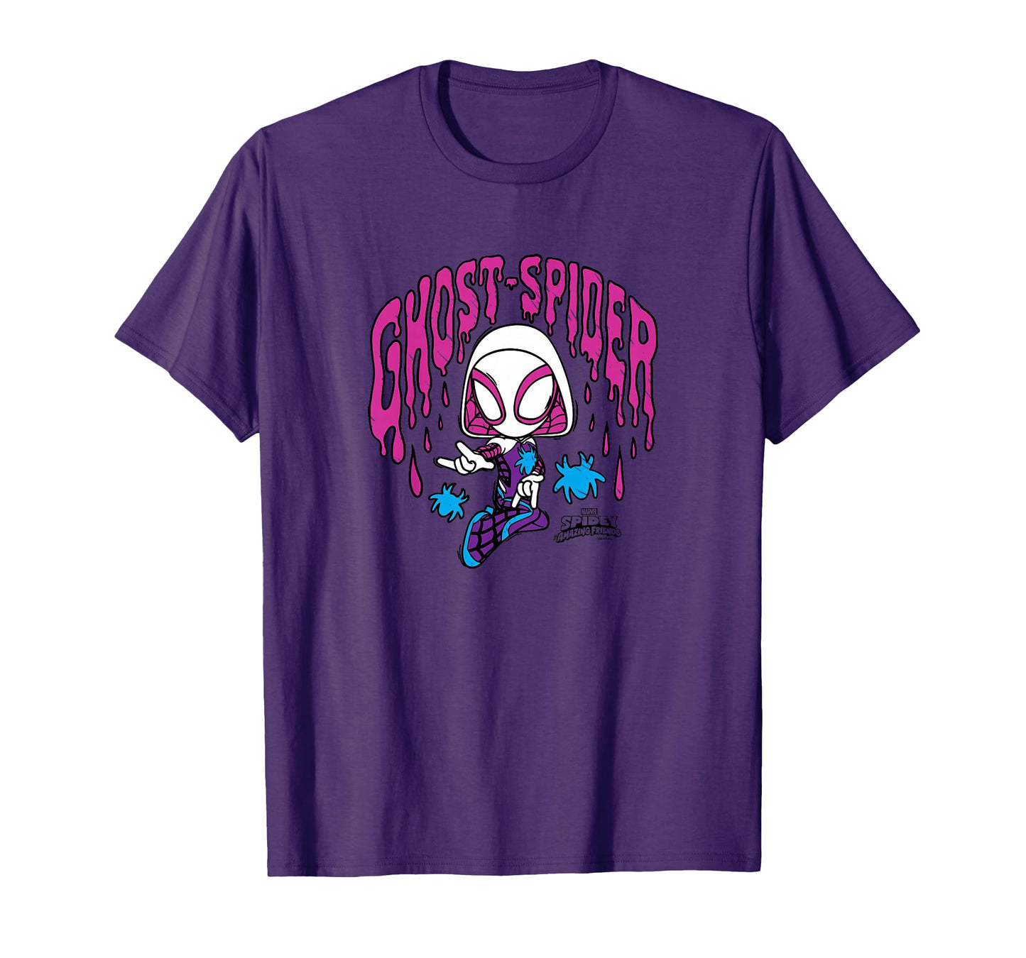 Kids Spidey And His Amazing Friends - Ghost Spider Scribble T-Shirt