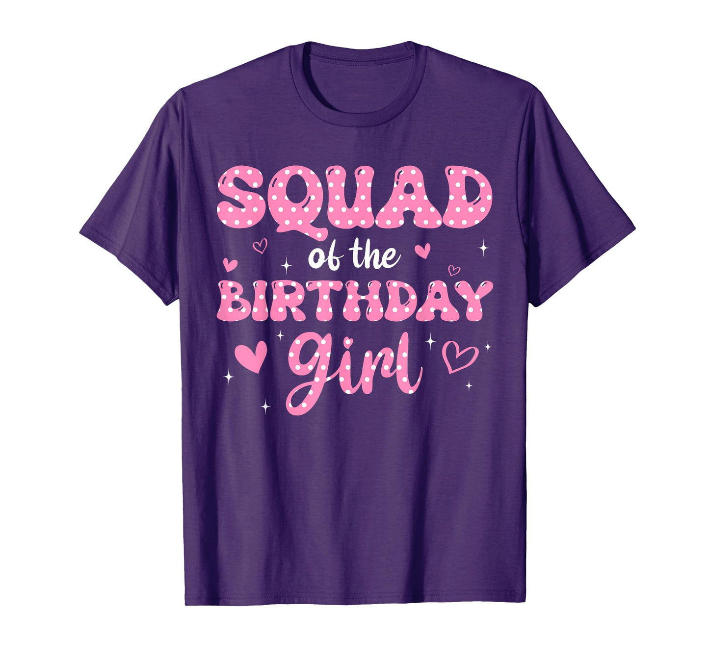 Squad Of The Birthday Pink Girl Matching Family T-Shirt