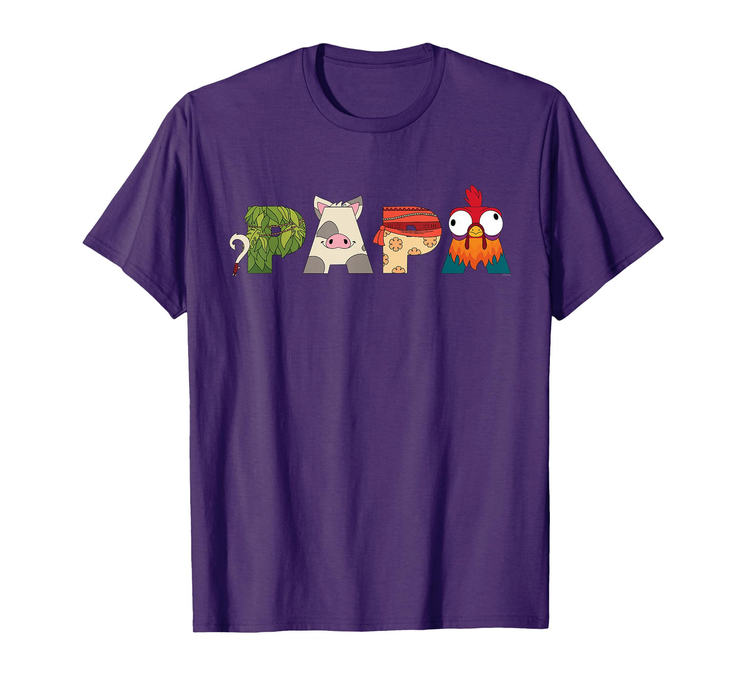 Disney Moana Letters "Papa" Father's Day Birthday Gift T-Shirt