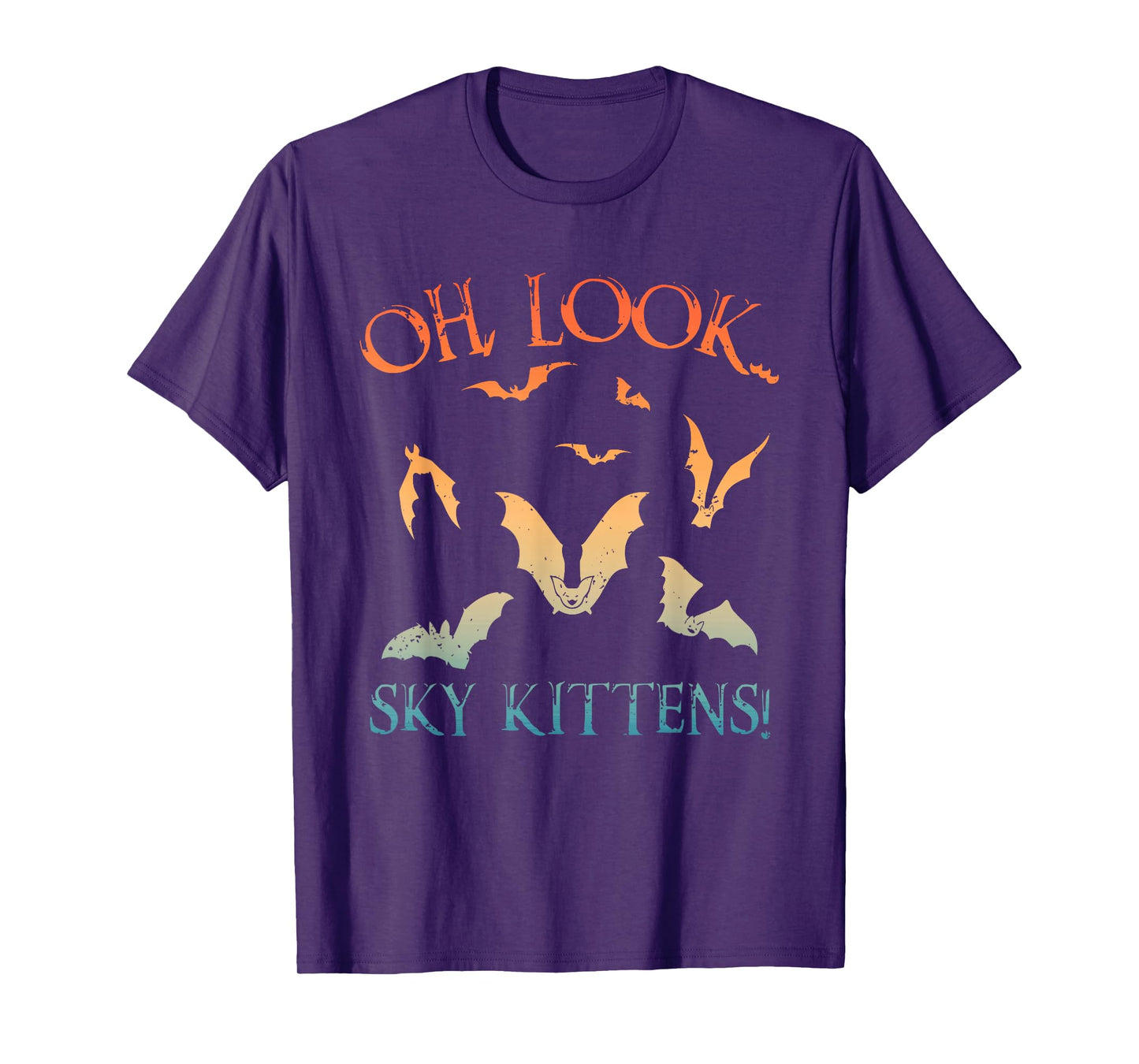 Funny Bat Art For Men Women Kids Sky Kitten Bat Lovers T-Shirt