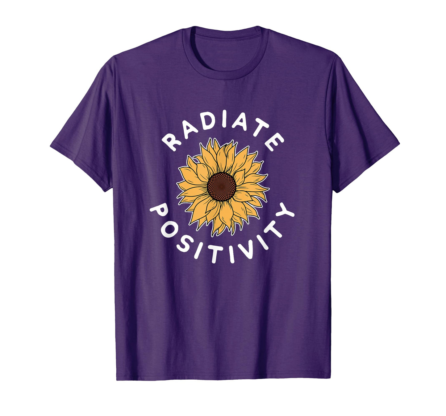 Radiate Positivity Sunflower Positive Quote Yoga Meditation T-Shirt