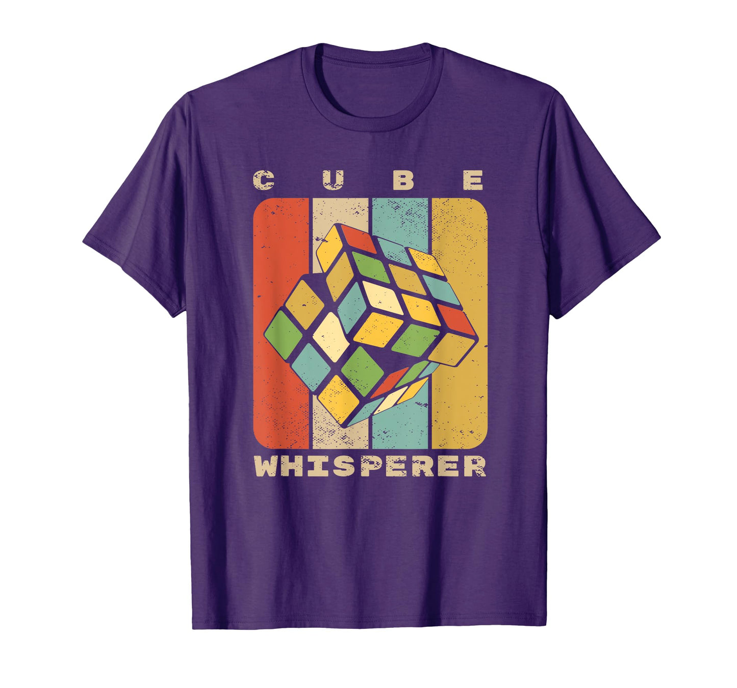Puzzle Cube Whisperer Vintage Speed Cubing Youth Math T-Shirt