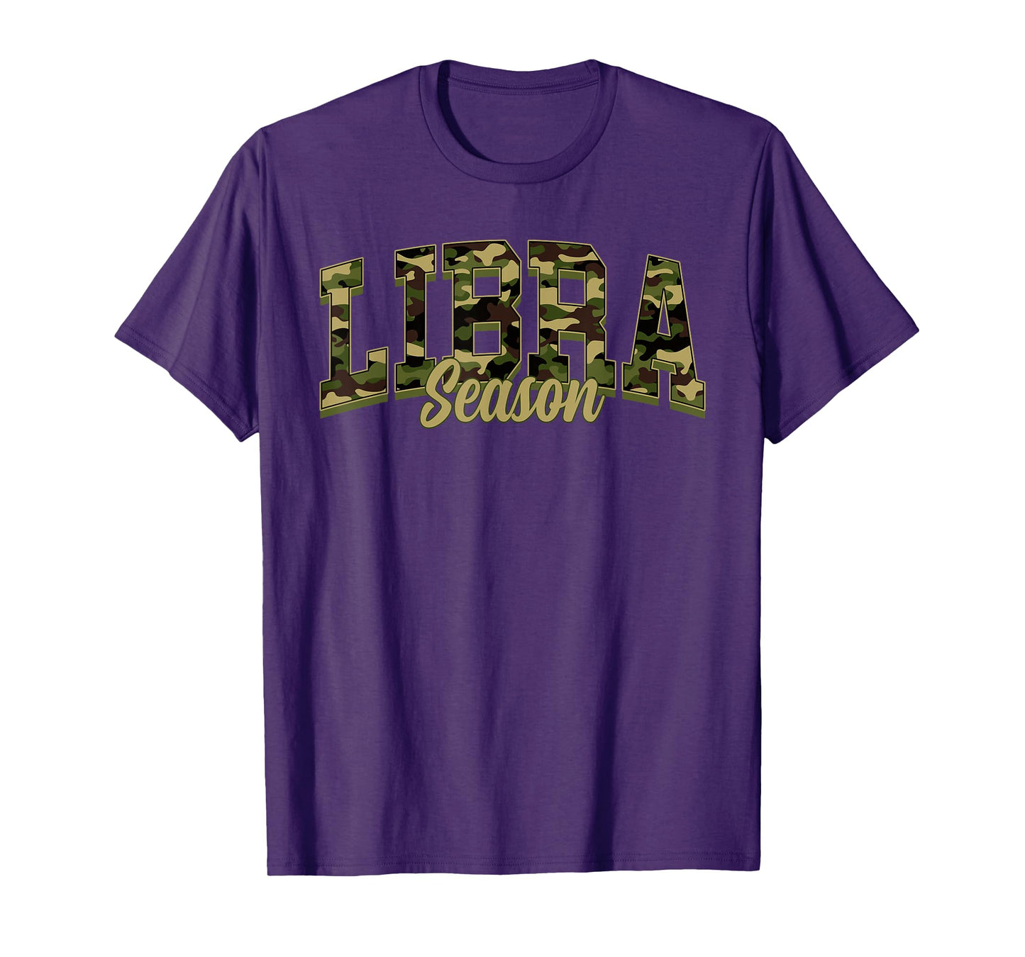 Libra Season Camo Camouflage Birthday Zodiac T-Shirt