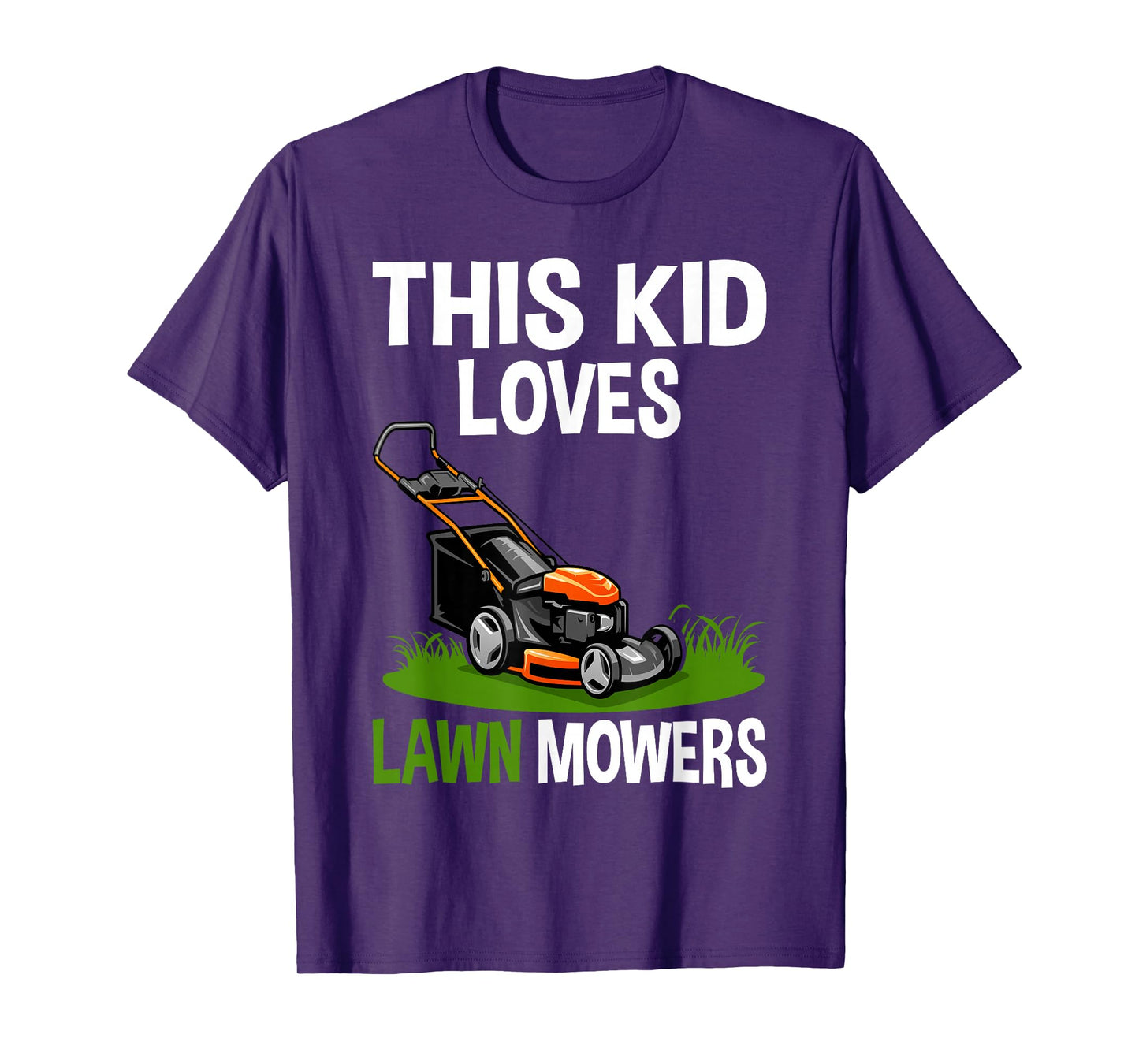 Funny Lawn Mowing For Kids Lawn Mower Farm Gardening T-Shirt