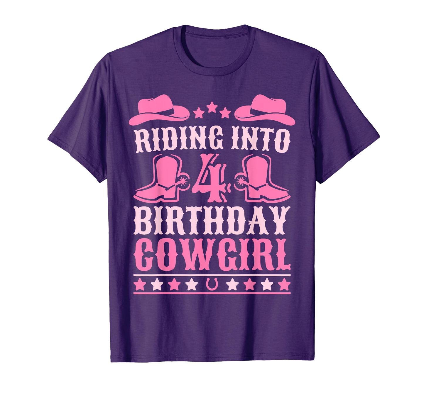 4yr Birthday Cowgirl Outfit 4 Year Old Girl 4th Birthday T-Shirt