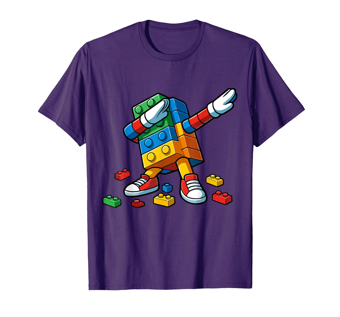 Dabbing Kids Master Builder Funny Building Blocks Brick Boys T-Shirt
