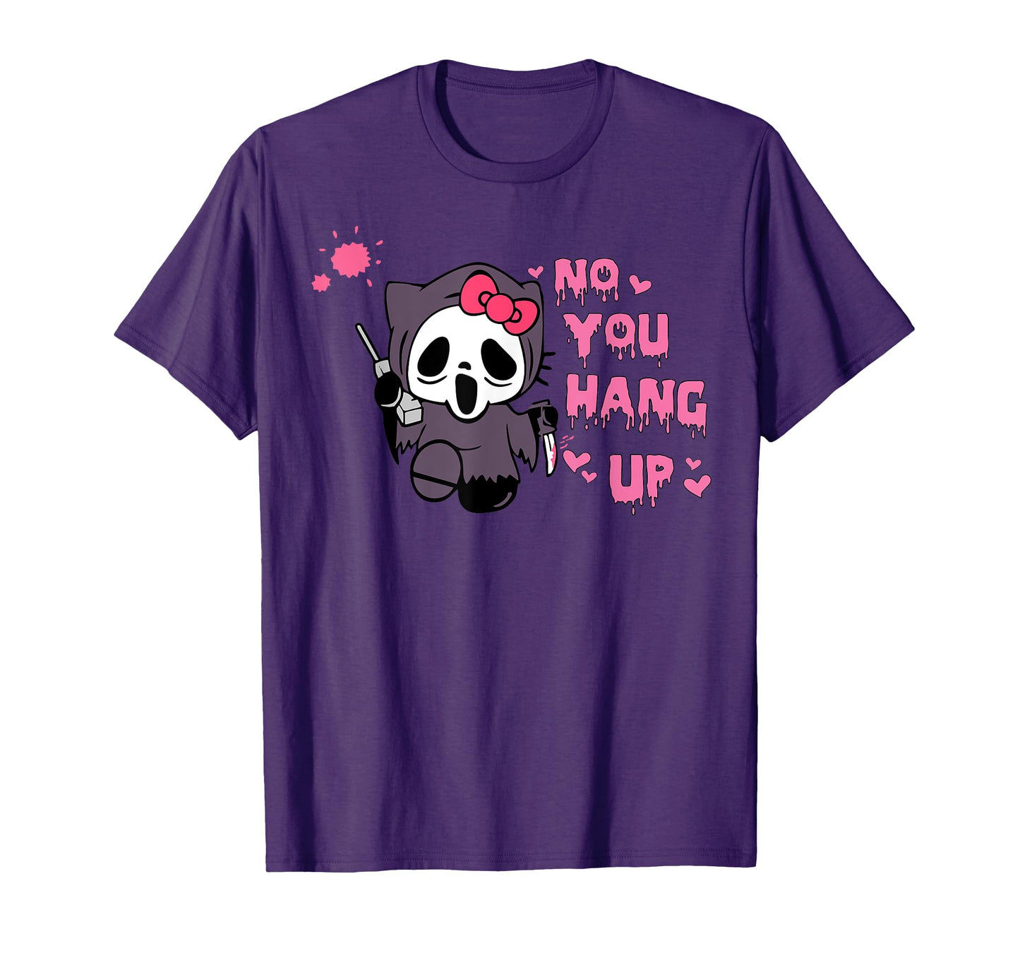 No You Hang Up Cats Horror Skeleton T-Shirt