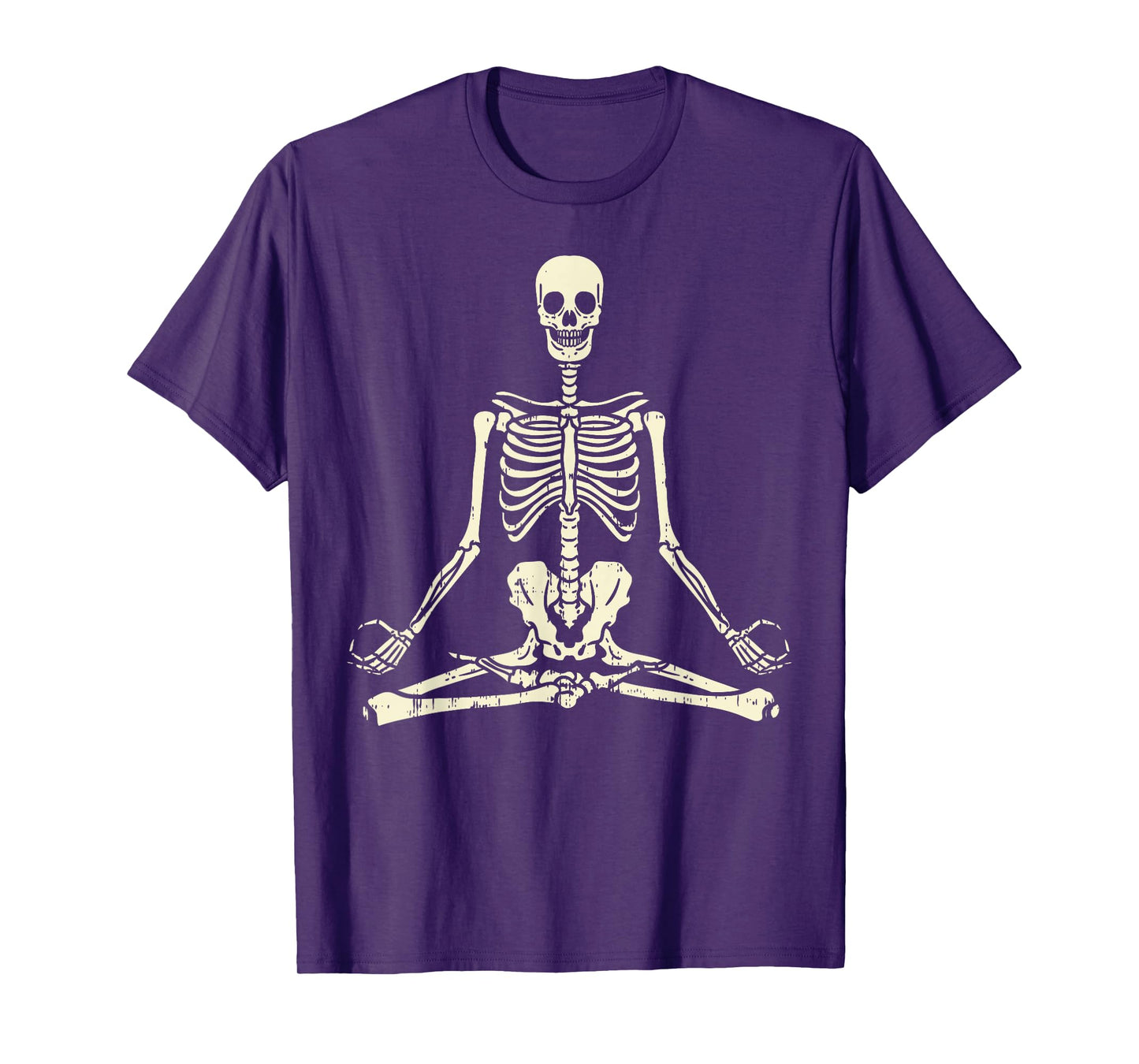 Meditating Skeleton Lotus Yoga Zen Balance Halloween Costume T-Shirt