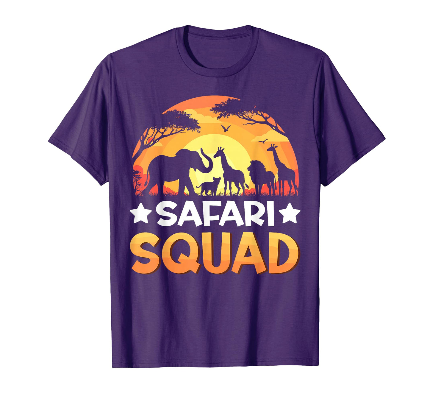Safari Squad Safari Animals Sunset Wildlife Matching Zoo T-Shirt