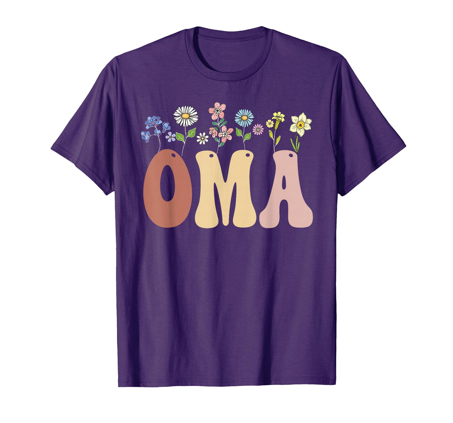 Oma Gifts Women Wildflower Floral Design Oma T-Shirt